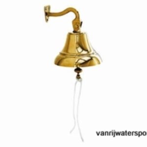 Scheepsbel 10 cm messing gepolijst incl. wandbevestiging