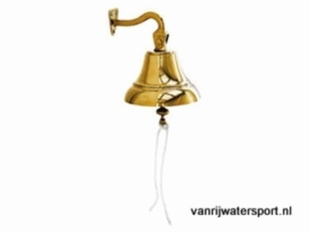 Scheepsbel 10 cm messing gepolijst incl. wandbevestiging