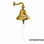 Scheepsbel 15 cm messing gepolijst incl. wandbevestiging