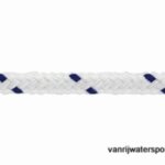 Spunolest polyester schoot 16 voudig 10 mm wit/blauw