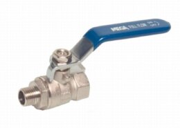 Kogelafsluiter vernikkeld 3/8" bi/bu