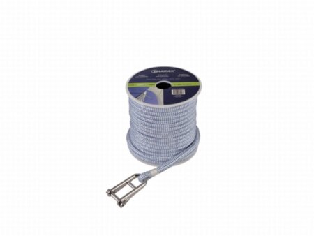 Grootzeil val polyester met rvs D-sluiting, 12 mm