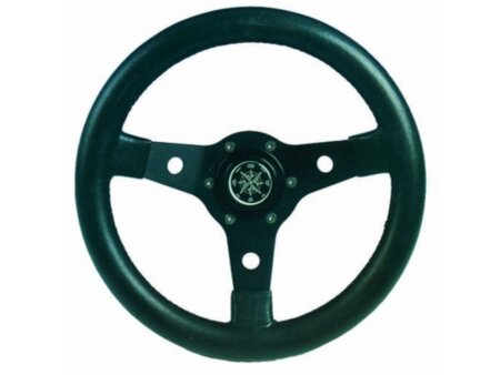 Stuurwiel 340 mm zwart, aluminium/vinyl