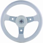 Stuurwiel 340 mm wit, aluminium/vinyl