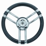 Stuurwiel 350 mm, RVS, carbonlook