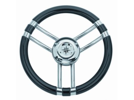 Stuurwiel 350 mm, RVS, carbonlook