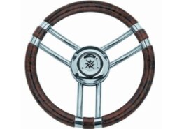 Stuurwiel 350 mm, RVS, wortelnotenlook