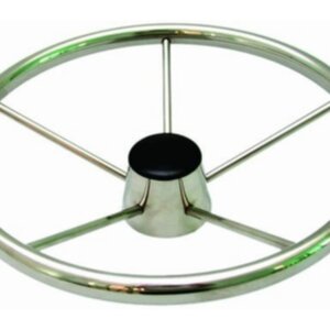 Stuurwiel RVS 316 394 mm /5-Spaaks RVS stuurwiel