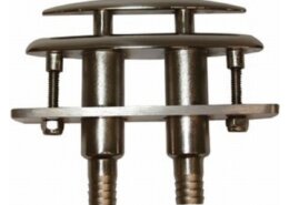 Verzinkbare klamp 124 mm RVS