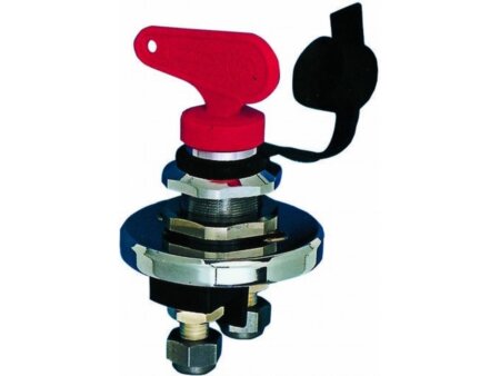 Accuschakelaar 140 A messing verchroomd