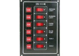 Schakelpaneel 12 V, 6 posities