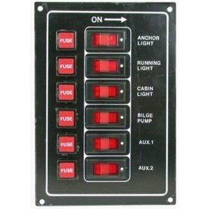 Schakelpaneel 12 V, 6 posities