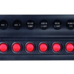 Schakelpaneel waterdicht 12V, 6 posities