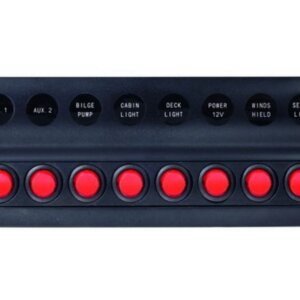 Schakelpaneel waterdicht 12 V, 8 posities