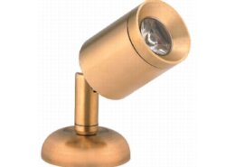 Mini leeslamp LED, messing