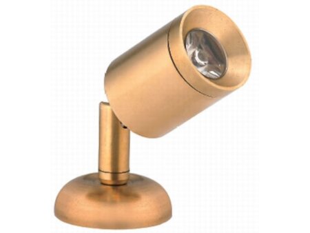 Mini leeslamp LED, messing