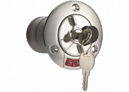 Dekvuldop 38 mm Diesel", RVS met slot"