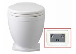 Jabsco Lite Flush elektrisch toilet 12V met bedienpaneel