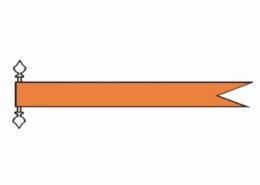 Wimpel oranje 275 cm