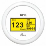 Digitale GPS snelheidsmeter, wit