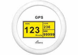 Digitale GPS snelheidsmeter, wit