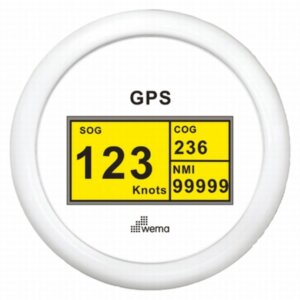 Digitale GPS snelheidsmeter, wit
