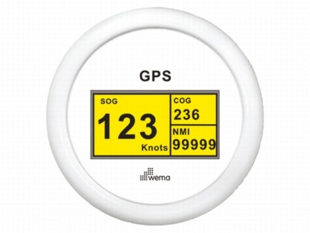 Digitale GPS snelheidsmeter, wit