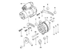 Startmotor Vetus M3.10 / M4.14 (onderdeel 1)