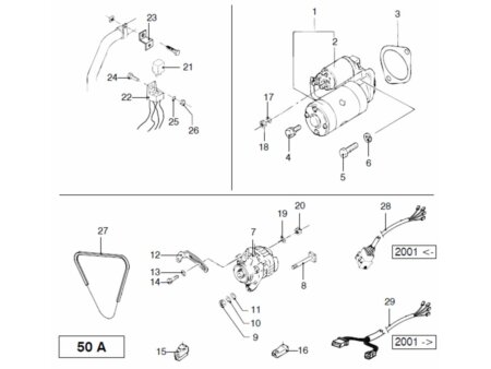 Startmotor Vetus M4.15/17 - M4.55