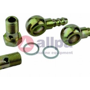 Aansluitset haaks voor 8 mm slang