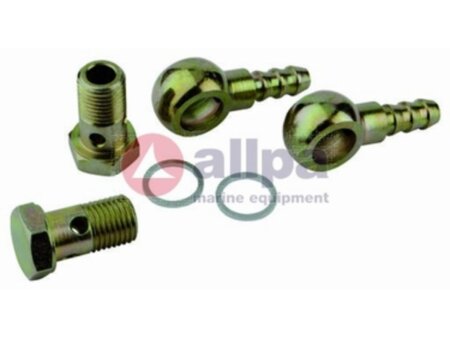 Aansluitset haaks voor 10 mm slang