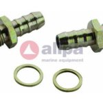 Aansluitset recht voor 8 mm slang