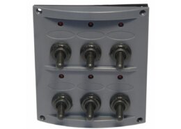 Schakelpaneel 12 volt, 6 posities