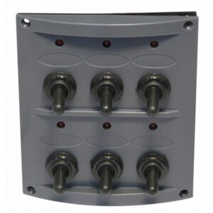 Schakelpaneel 12 volt, 6 posities