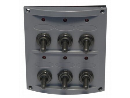 Schakelpaneel 12 volt, 6 posities