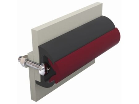 Vetus stootlijst POLY 3528 antraciet - 30 meter