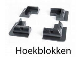 Hoekblokken zwart (set van 4)