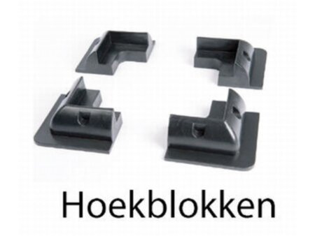 Hoekblokken zwart (set van 4)