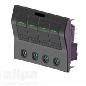 Schakelpaneel 12V autofuse 4 posities