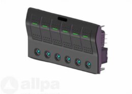 Schakelpaneel 12V autofuse 6 posities