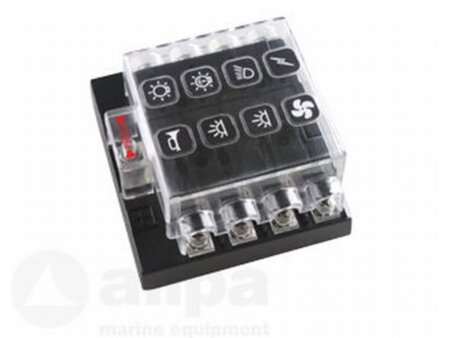 Zekeringhouder 6 aansluitingen