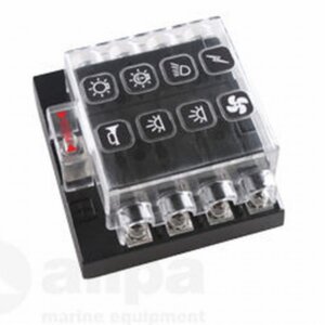 Zekeringhouder 8 aansluitingen