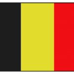 Vlag Belgie met kroon 40 x 60 cm