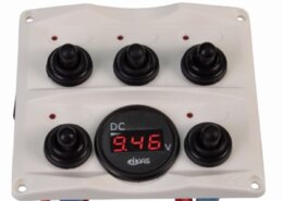 Schakelpaneel antraciet met voltmeter