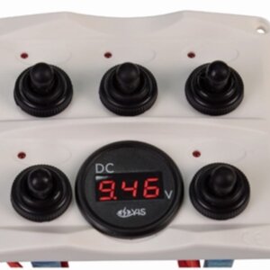 Schakelpaneel antraciet met voltmeter