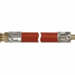 Gasslang 600 mm 8 mm knel x 8 mm pilaar glad