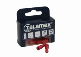 Draadklem rond 5 mm geel vrouwtje 5 stuks