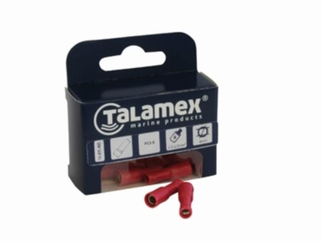 Draadklem rond 5 mm geel vrouwtje 5 stuks