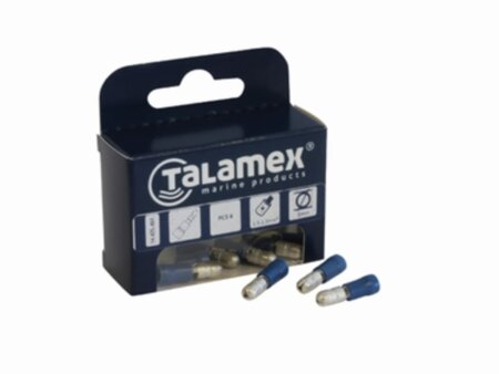 Draadklem rond 5 mm mannetje geel 5 stuks