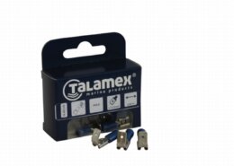 Draadklem dubbel 6,3 blauw 6 stuks